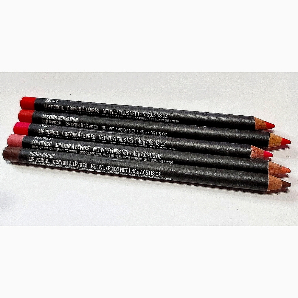 MAC lip liners Hodpodge, Ablaze, Silly, In synch, Lasting sensation